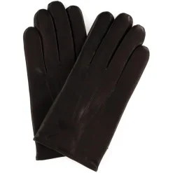 Gants en Cuir d'Agneau doublure Laine Heritage Rivoli marron foncé-Maison Fabre Online