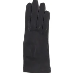 Gants en Cuir d'Agneau doublure Textile Fanny noirs-Maison Fabre Outlet