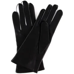 Femme Maison Fabre Gants, Moufles^Gants en Cuir d'Agneau doublure Laine Heritage Valois noirs