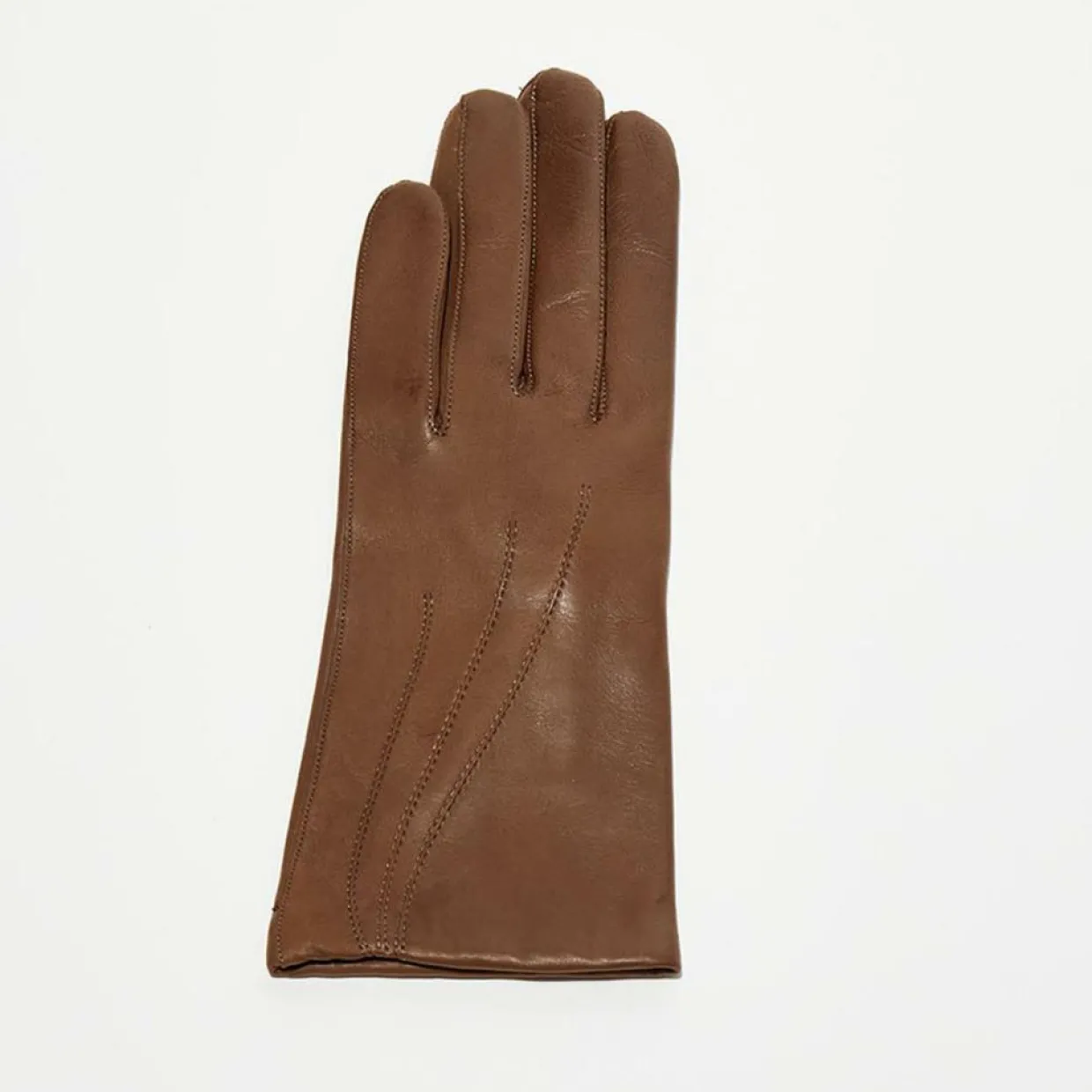 Femme Maison Fabre Gants, Moufles^Gants en Cuir d'Agneau Waves taupe