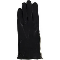 Gants en Cuir de Cerf doublure Laine Carlson noirs-Maison Fabre Clearance