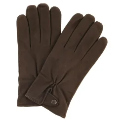 Homme Georges morand Gants, Moufles^Gants en Velours de Cuir d'Agneau doublure textile marron