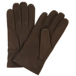 Homme Georges morand Gants, Moufles^Gants en Velours de Cuir d'Agneau doublure textile marron