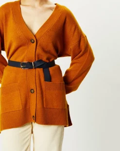 Femme Galeries Lafayette Gilets Et Cardigans^Gilet 100% Cachemire Dira orange