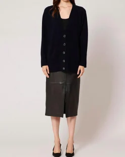 Gilet 100% Laine Georgie marine-Zapa Discount