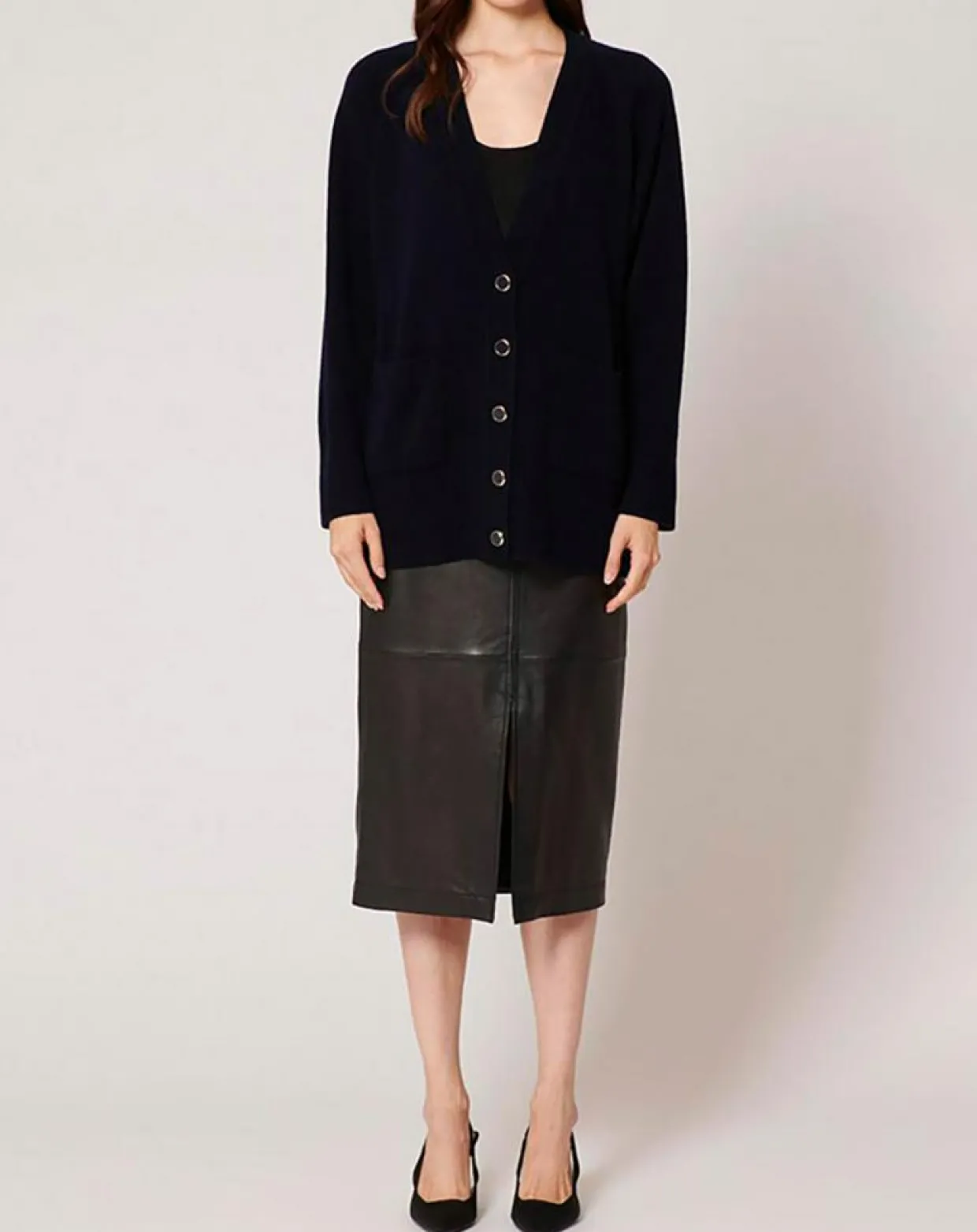 Gilet 100% Laine Georgie marine-Zapa Discount