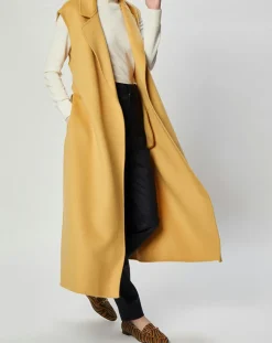 Femme Lou Andrea Gilets Et Cardigans^Gilet 100% Laine Louanne sans manches ocre