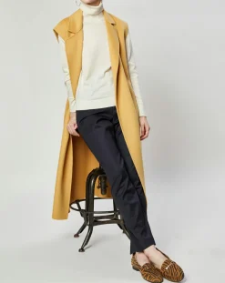 Femme Lou Andrea Gilets Et Cardigans^Gilet 100% Laine Louanne sans manches ocre