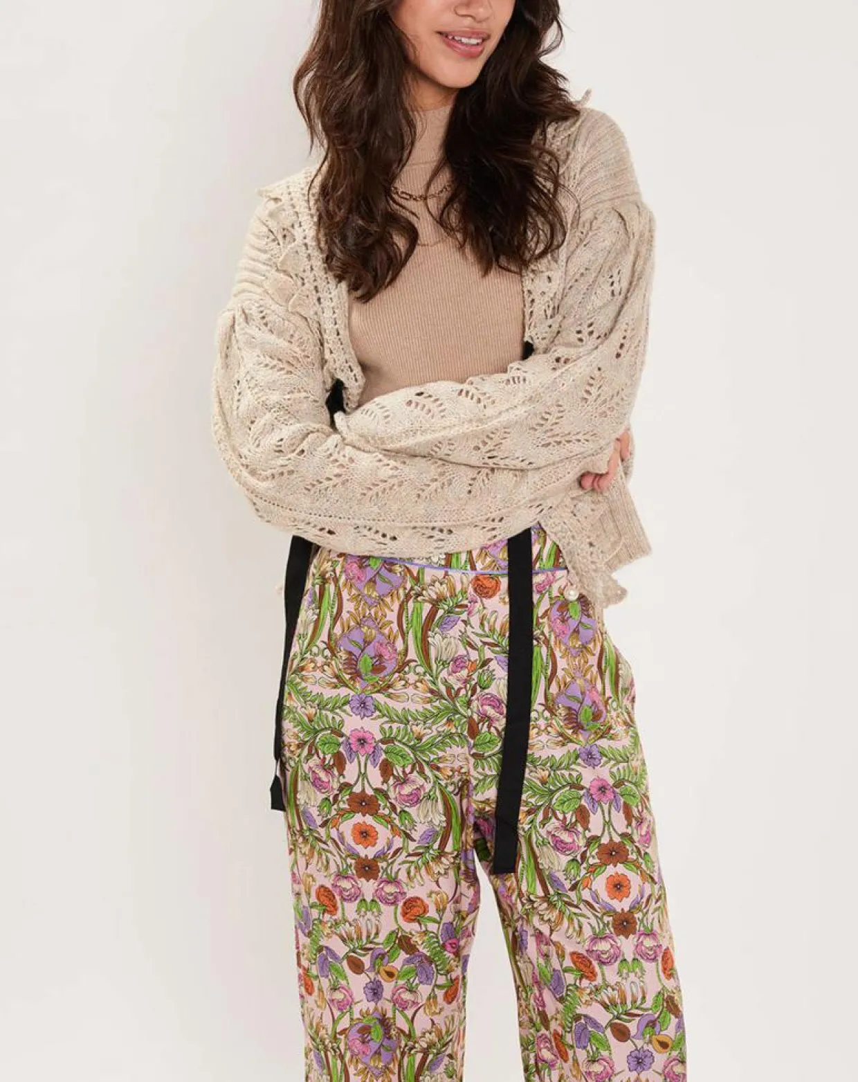 Femme Manoush Gilets Et Cardigans^Gilet ajouré Vintage beige