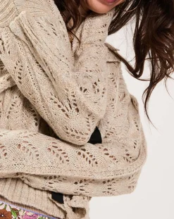 Femme Manoush Gilets Et Cardigans^Gilet ajouré Vintage beige
