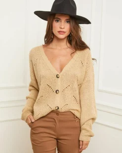 Gilet Alice camel-L'Armoire de Suzette New