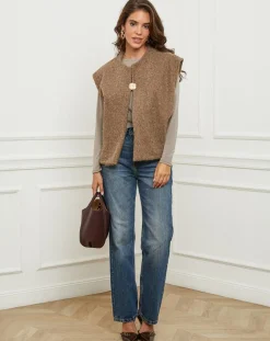 Femme L'Armoire de Suzette Gilets Et Cardigans^Gilet Alice taupe