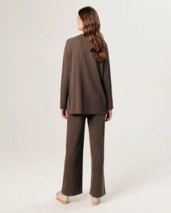 Femme Rodier Gilets Et Cardigans^Gilet Anjelica en côtes marron havane
