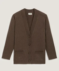 Femme Rodier Gilets Et Cardigans^Gilet Anjelica en côtes marron havane
