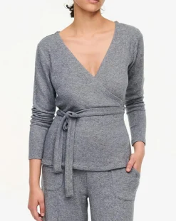 Femme Passionata Gilets Et Cardigans^Gilet cache-coeur Kai gris chiné