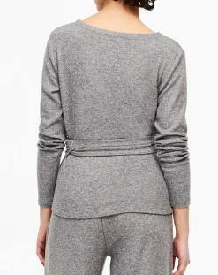 Femme Passionata Gilets Et Cardigans^Gilet cache-coeur Kai gris chiné