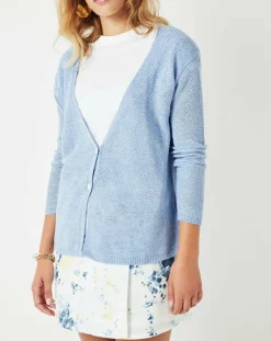 Gilet Casta bleu-Cuisse de Grenouille Clearance