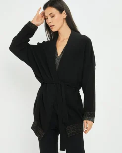 Femme Lauren Vidal Gilets Et Cardigans^Gilet ceinturé Ciara noir