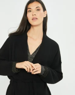 Femme Lauren Vidal Gilets Et Cardigans^Gilet ceinturé Ciara noir
