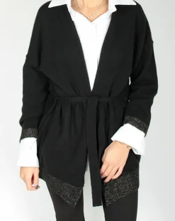 Femme Lauren Vidal Gilets Et Cardigans^Gilet ceinturé Ciara noir