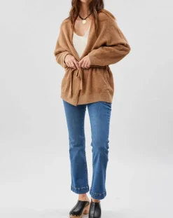 Gilet ceinturé Ciara santal-Lauren Vidal Outlet