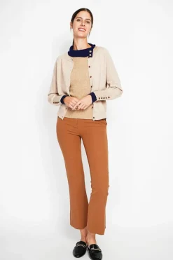 Gilet col ras du cou nougat-Assuili Clearance