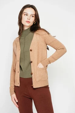 Femme C&Jo Gilets Et Cardigans^Gilet col v boutonné camel