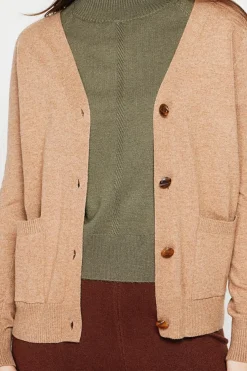 Femme C&Jo Gilets Et Cardigans^Gilet col v boutonné camel