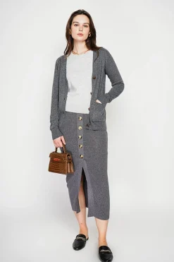 Femme C&Jo Gilets Et Cardigans^Gilet col v boutonné loup
