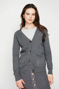 Femme C&Jo Gilets Et Cardigans^Gilet col v boutonné loup