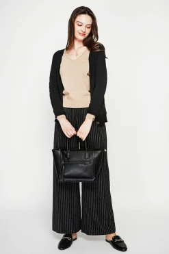 Femme C&Jo Gilets Et Cardigans^Gilet col v boutonné noir