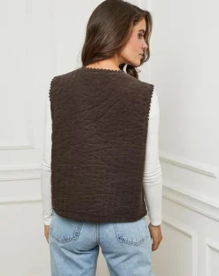 Gilet Diane choco-L'Armoire de Suzette Online
