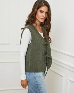 Femme L'Armoire de Suzette Gilets Et Cardigans^Gilet Diane kaki