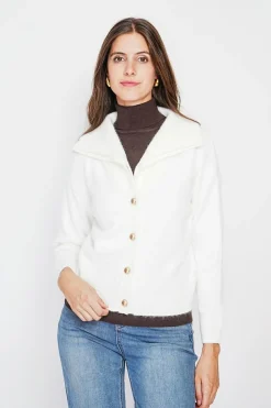 Femme C&Jo Gilets Et Cardigans^Gilet double col naturel