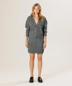 Femme Rodier Gilets Et Cardigans^Gilet Eden en laine & Cachemire boutonné col V gris chiné