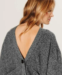 Femme Rodier Gilets Et Cardigans^Gilet Eden en laine & Cachemire boutonné col V gris chiné