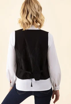 Gilet Eloane noir-Bleu Blanc Rouge Outlet