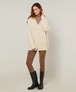 Femme Rodier Gilets Et Cardigans^Gilet Elvina en Laine mélangé blanc ivoire