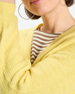 Gilet en Alpaga & Laine mélangés 3 Boutons jaune-Marc O'Polo New