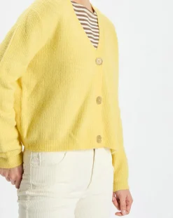 Gilet en Alpaga & Laine mélangés 3 Boutons jaune-Marc O'Polo New