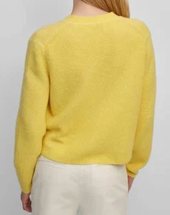 Gilet en Alpaga & Laine mélangés 3 Boutons jaune-Marc O'Polo New