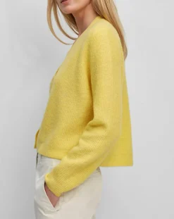 Gilet en Alpaga & Laine mélangés 3 Boutons jaune-Marc O'Polo New