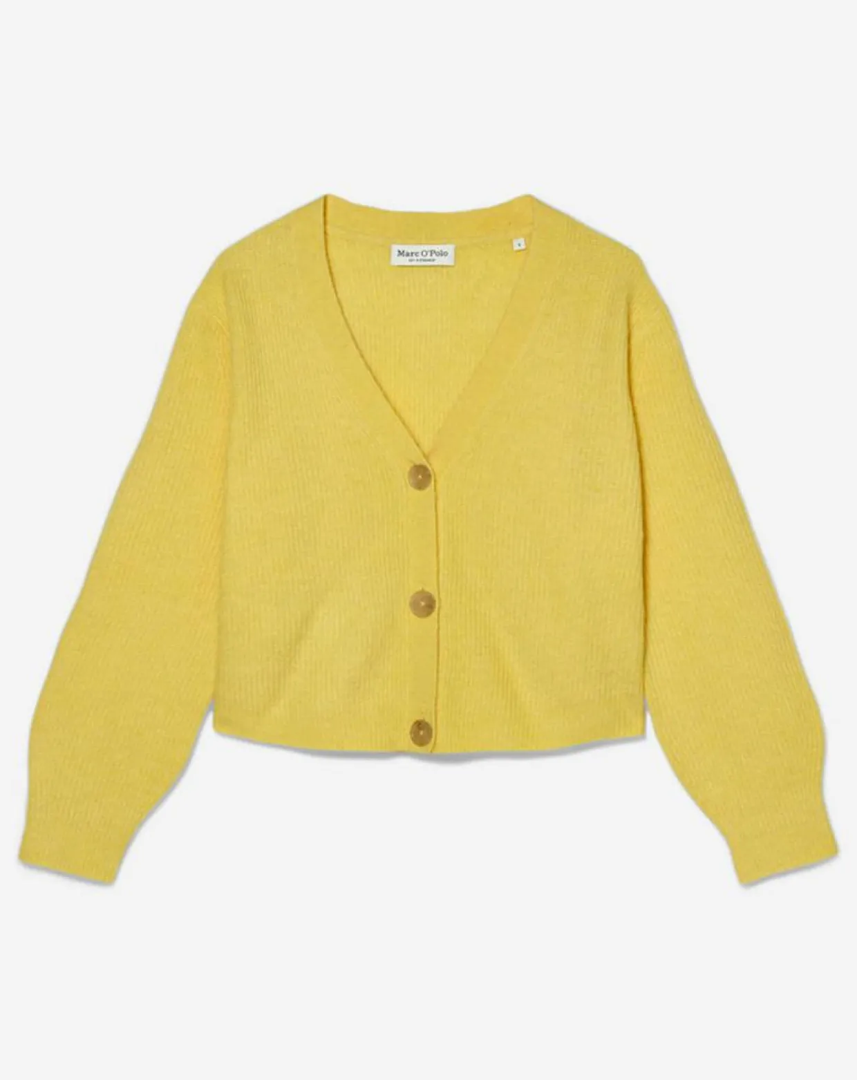 Gilet en Alpaga & Laine mélangés 3 Boutons jaune-Marc O'Polo New