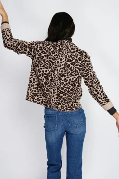 Femme Assuili Gilets Et Cardigans^Gilet en Cachemire & Soie mélangés Léopard camel/marron
