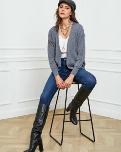 Femme Fleur de cachemire Gilets Et Cardigans^Gilet en Cachemire mélangé Laura gris
