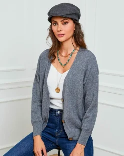 Femme Fleur de cachemire Gilets Et Cardigans^Gilet en Cachemire mélangé Laura gris