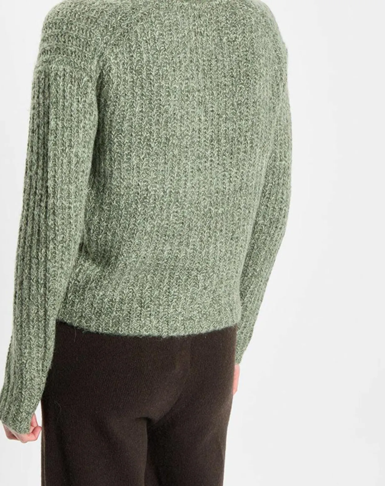 Femme Marc O'Polo Gilets Et Cardigans^Gilet en Coton, Laine & Alpaga mélangés grosse maille chiné vert foncé