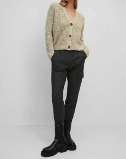 Femme Marc O'Polo Gilets Et Cardigans^Gilet en Coton, Laine & Alpaga mélangés grosse maille chiné marron