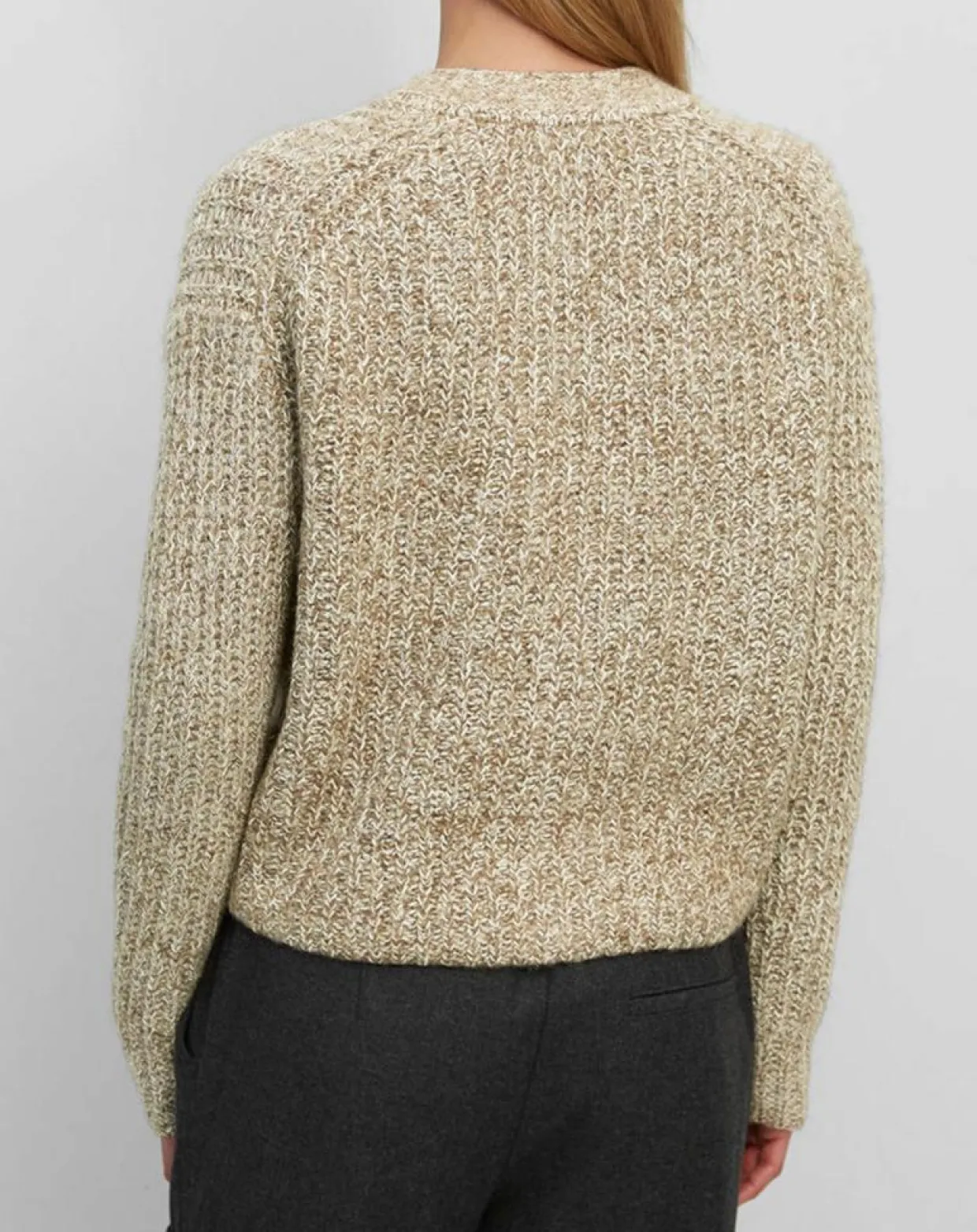 Femme Marc O'Polo Gilets Et Cardigans^Gilet en Coton, Laine & Alpaga mélangés grosse maille chiné marron
