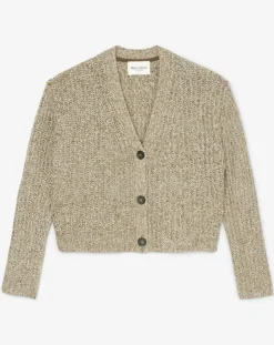 Femme Marc O'Polo Gilets Et Cardigans^Gilet en Coton, Laine & Alpaga mélangés grosse maille chiné marron